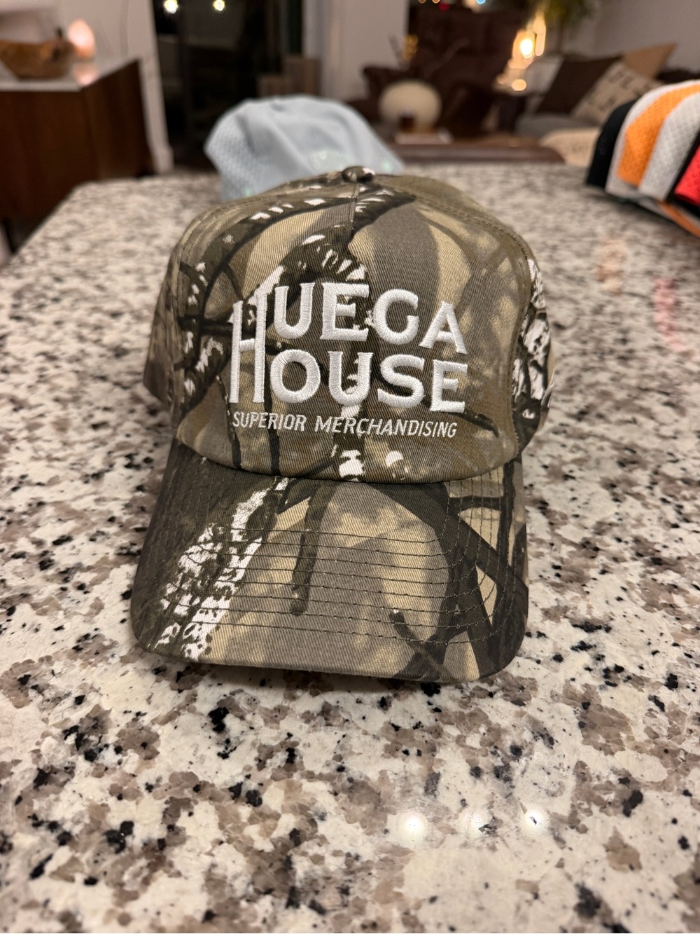 Huega House Camo Baseball Cap - Green